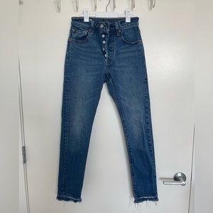 Women’s Levi’s 501s Straight High Rise Jeans Medium Wash